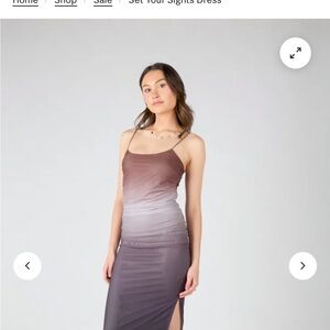 Elegant Gradient Spaghetti Strap Dress